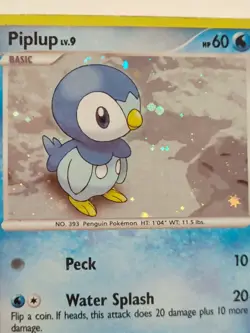 Piplup 93/130 Holo 2007 Cosmos Diamond & Pearl Pokemon - MP Moderately Played - Image 1