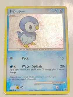 Piplup 93/130 Holo 2007 Cosmos Diamond & Pearl Pokemon - MP Moderately Played - Image 2