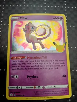 Pokemon TCG Mew 011/025 Celebrations 25th Anniversary Holo Rare NM - Image 1