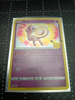 Pokemon TCG Mew 011/025 Celebrations 25th Anniversary Holo Rare NM - Image 4