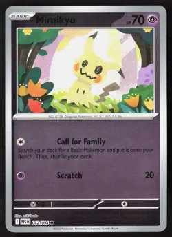 Mimikyu 042/094 Common Phantasmal Flames Pokemon Reverse Holo Near Mint - Image 1