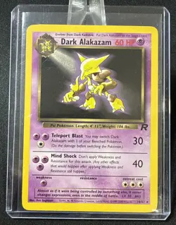 Dark Alakazam 18/82 Rare Team Rocket Unlimited Non Holo (Played) Pokemon TCG - Image 3