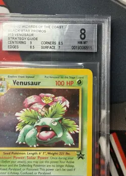 2000 POKEMON PROMO BLACK STAR #13 VENUSAUR-HOLO BGS 8 / PSA 8 - Image 5