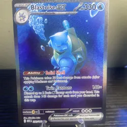 Pokemon Blastoise ex 200/165 Sv: Scarlet & Violet 151 Illus Rare Holo 330 HP - Image 1