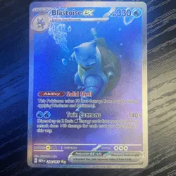 Pokemon Blastoise ex 200/165 Sv: Scarlet & Violet 151 Illus Rare Holo 330 HP - Image 2