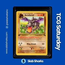 1999 POKEMON FOSSIL 1ST EDITION #16/62 AERODACTYL - Image 1