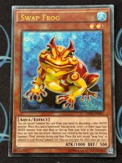 Yugioh Swap Frog Ultimate Rare OP03-EN001 OTS Tournament Pack 3 NM EU Print - Image 3