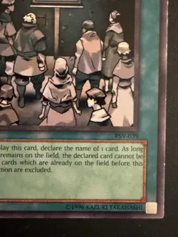 Yu-Gi-Oh Prohibition PSV-039 NO NAME ERROR MISPRINT Pharaoh’s Servant Rare - Image 4