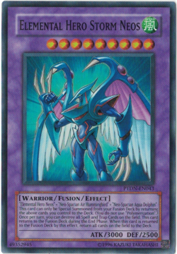 Yu-Gi-Oh! Elemental Hero Storm Neos (NM) Unlimited Super Rare PTDN-EN043 - Image 1