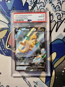 Pokemon 2021 Dragonite V 192/203 Alt Art Evolving Skies GEM MINT PSA 10 - Image 1