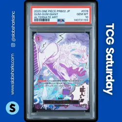 2025 ONE PIECE JP PRB02 THE BEST VOL. 2 #OP09-078 GUM-GUM GIANT ALT ART PSA 10 - Image 1
