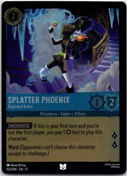 Disney Lorcana Splatter Phoenix - Rejected Artist Winterspell Uncommon #153/204 - Image 1