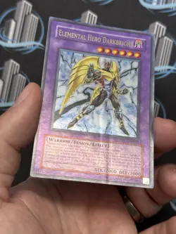 Yugioh Elemental Hero Darkbright TAEV-EN042 Ultra Misprint Full Holo Bleed - Image 3