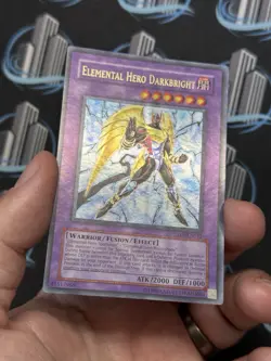 Yugioh Elemental Hero Darkbright TAEV-EN042 Ultra Misprint Full Holo Bleed - Image 4