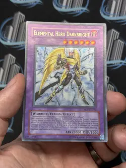 Yugioh Elemental Hero Darkbright TAEV-EN042 Ultra Misprint Full Holo Bleed - Image 5