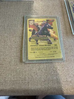 Set Of 8 Pokemon Gold Foil Fan Art Cards including Pikachu & several Charizards - Image 5