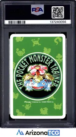 Pokemon 1996 Machop 066 3 Of Clubs Green Playing Card Japanese GEM MINT PSA 10 - Image 2