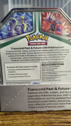 Pokemon TCG: Paldea Legends Tin Bundle-2 FOIL Promo Cards & 9 BOOSTER PACKS - Image 4