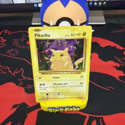 Pikachu 35/108 Foil XY Evolutions Cracked Ice Pokemon Card - Shattered Foil 2016 - Image 1
