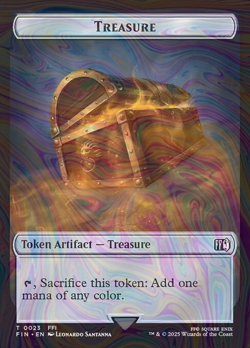 Foil Treasure Token - tfin - 23 | MTG Card - Image 1