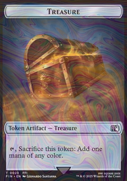 Foil Treasure Token - tfin - 23 | MTG Card - Image 3