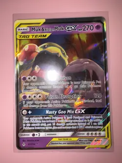 Pokemon TCG Muk and Alolan Muk GX Unbroken Bonds Card 61/214 - Image 2