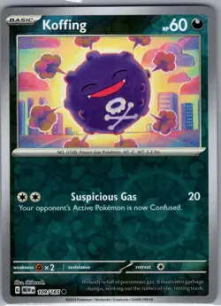 Koffing 109/165 Reverse Holo SV: Scarlet & Violet 151 - Pokemon Card - NM - Image 1