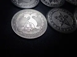 Pokemon Card Meiji Promo Battle Coin Silver x6 Slowbro Starmie Dewgong etc #6244 - Image 3