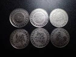Pokemon Card Meiji Promo Battle Coin x6 Nidoking Kingler etc #6372 PLAY - Image 1