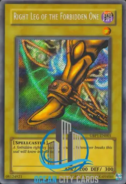 Yugioh Right Leg of the Forbidden One UBP1-EN001 Secret Rare - Image 1