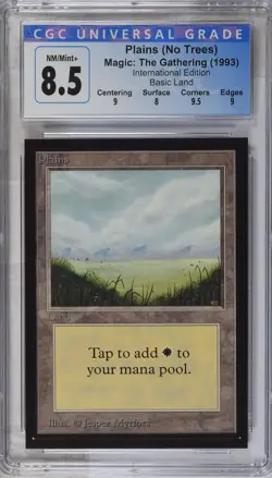PLAINS Collectors Ed Intl CGC 8.5 MTG [NOS] - Image 1