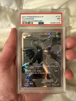 PSA 7 2011 Pokemon Black & White Zekrom 114/114 Full Art Holo Ultra Rare - Image 1