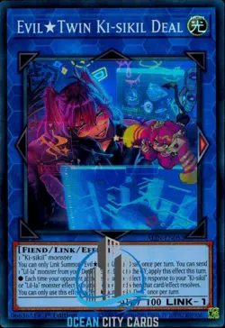 Yugioh ALIN-EN052 EvilUTwin Ki-sikil Deal Super Rare 1st Edition - Image 1