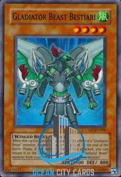 Yugioh Super Rare Gladiator Beast Bestiari CP07-EN004 - Image 1