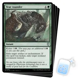 TEAR ASUNDER X4 Bloomburrow: Commander Magic MTG MINT CARD - Image 1