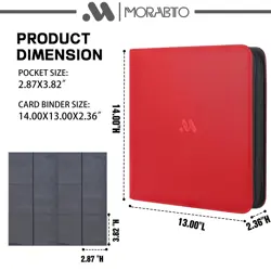 12 Pocket Trading Card Binder Holds 1200 Cards with Sleeves - Zipper Album - Image 2