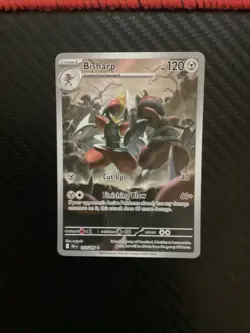 Pokemon TCG Bisharp 143/086 Black Bolt Illustration Rare Holo Card NM - Image 1