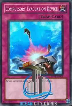 Yugioh Compulsory Evacuation Device TU04-EN005 Super Rare HP - Image 1