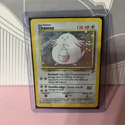 Pokemon Chansey Base Set 2 Holo Rare 003/130 120 HP 1999 Card - Image 1