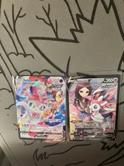 Trading Card Game Pokemon TCG Sylveon Card Lot 2 VMax Trainer Gallery Bundle NM - Image 3