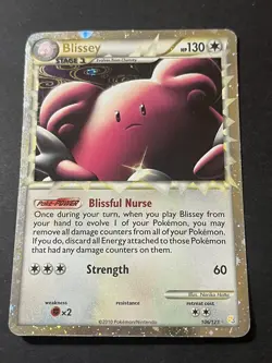 Blissey Prime HGSS 106/123 Holo Rare pokemon card - Image 1