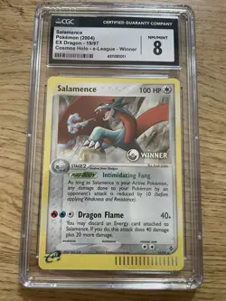 CGC 8 Promo 19/97 Salamence Holo Winner E-League EX Dragon Pokemon Card - Image 1