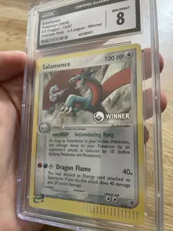 CGC 8 Promo 19/97 Salamence Holo Winner E-League EX Dragon Pokemon Card - Image 4