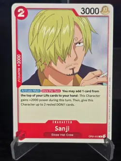 One Piece Card Game - Sanji (Demo Deck) OP01-013 R - NM Regular - Image 1