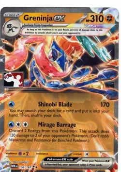 Greninja ex - Holo Double Rare Prize Pack Series Cards 106/167 NM - Image 1