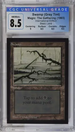 SWAMP (C - Not Tournament Legal) Collectors Ed Intl CGC 8.5 Q++ MTG [NOS] - Image 1