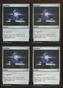 4x Sol Ring Uncommon Ex/NM C19 C21 Kaldheim Commander Playset MTG - Image 1