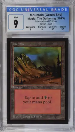 MOUNTAIN Collectors Ed Intl CGC 9 Q++ MTG [NOS] - Image 1
