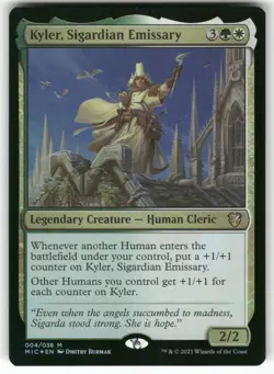 MAGIC KYLER, SIGARDIAN EMISSARY 4 COMMANDER: INNISTRAD: MIDNIGHT HUNT FOIL NM - Image 1