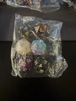 Magic: The Gathering Multicolor CCG Dice Lot D6 D20 Opaque Marbled Symbols 90pcs - Image 3